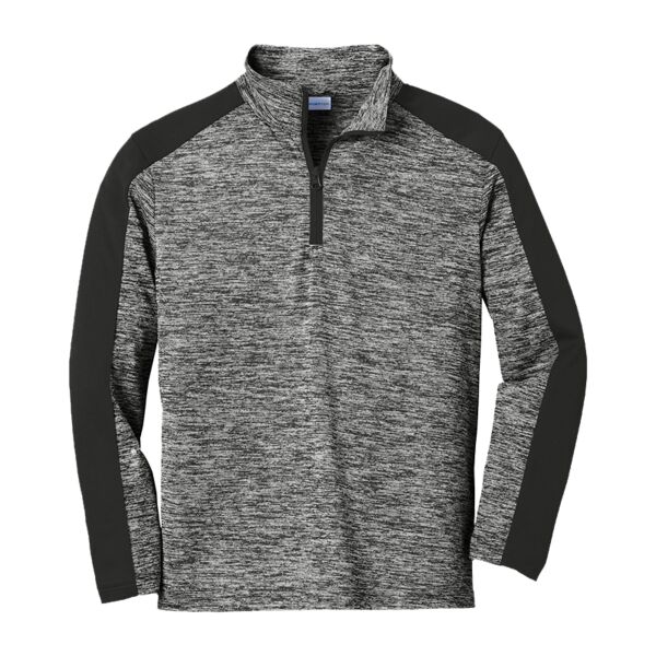 Youth PosiCharge ® Electric Heather Colorblock 1/4 Zip Pullover Thumbnail